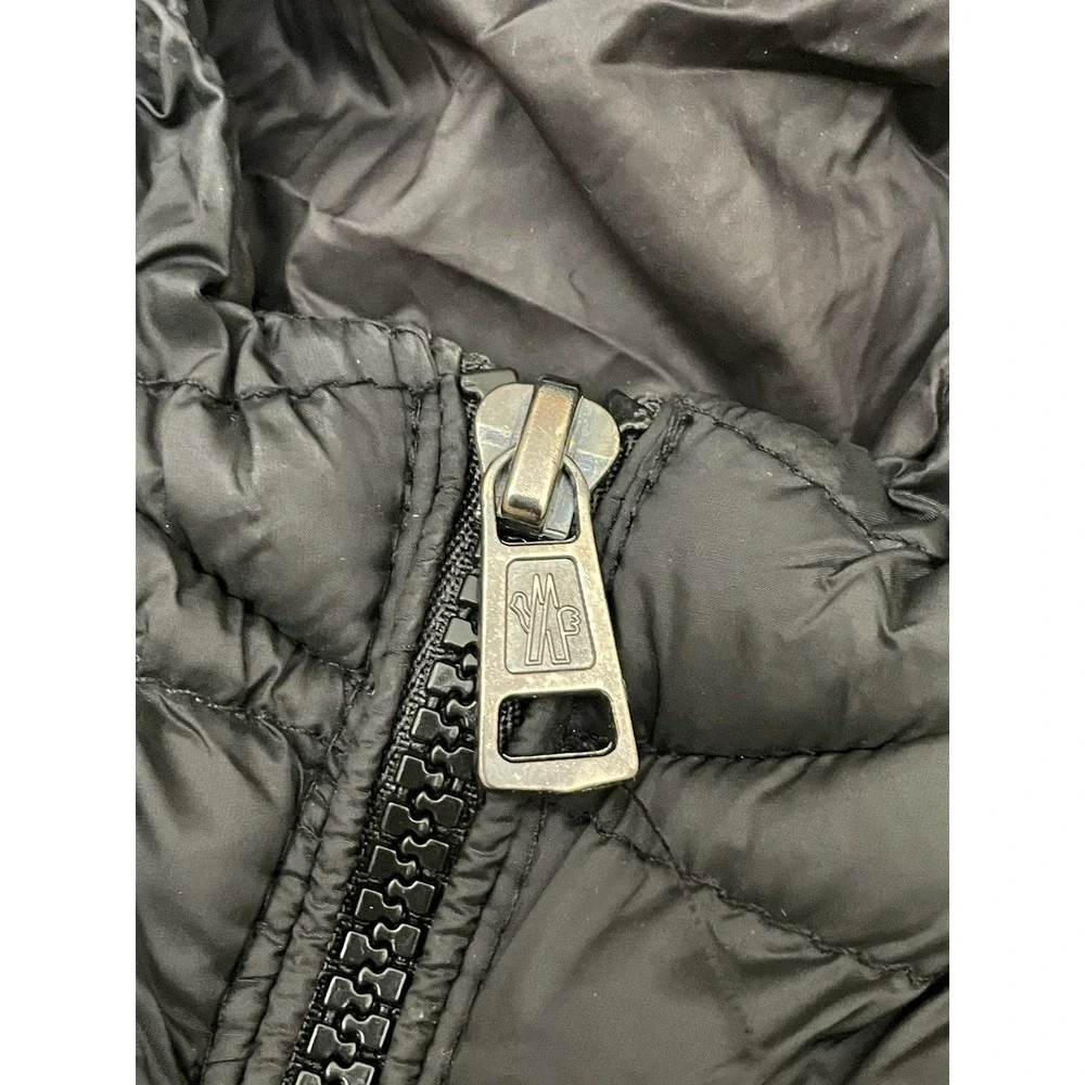Moncler Kids‎ Hooded Down Puffer Jacket Size 2 Black Full Zip